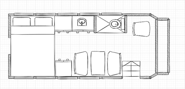 Skoolie Floor Plan